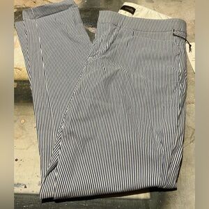 Crosby white/blue seersucker cotton pants size 8